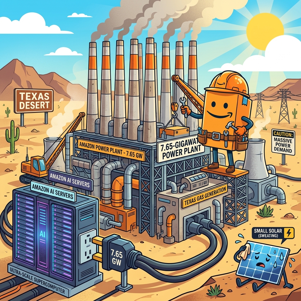 Amazon Finances Dedicated 7.65-Gigawatt Gas Plant Just to Feed AI Compute