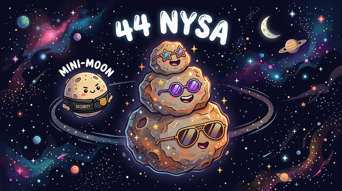 Cosmic Cerberus: Astronomers Unmask the Solar System's First 'Three-Headed' Asteroid (44) Nysa and Its Hidden Moon