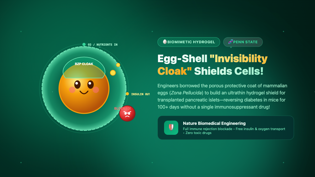Scientists Build 'Eggshell Invisibility Cloak' for Cells to Reverse Diabetes Without Drugs
