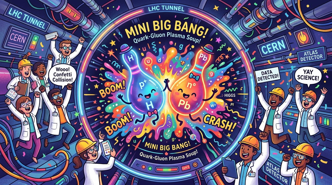 Cosmic Bowling: CERN Smashes Light Atoms to Cook Up Microscopic Big Bangs in Bowling-Pin Shapes