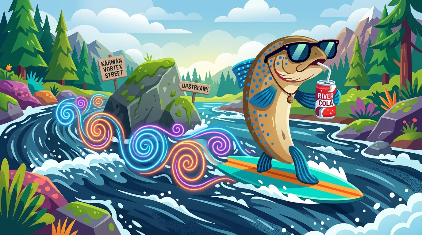 Physics of the Lazy: How a Dead Trout Can 'Swim' Upstream on Pure Whirlpool Energy