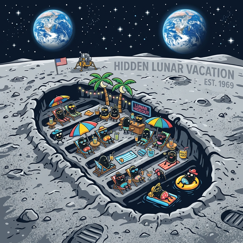 One Small Step for Man, One Giant Vacation for Mold: Earth Microbes Can Camp in Lunar Bootprints