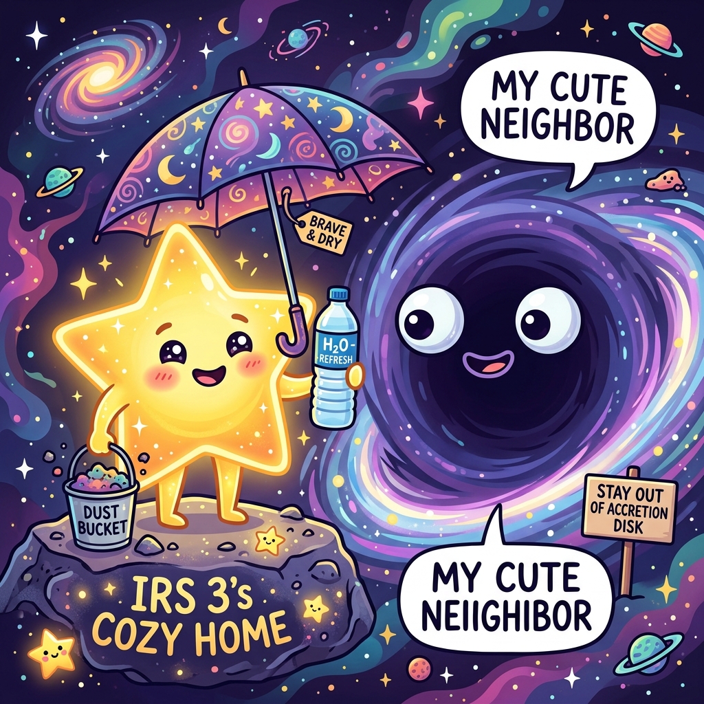 JWST Spotlights Star Living Next to Supermassive Black Hole (With Water & Dust Intact)