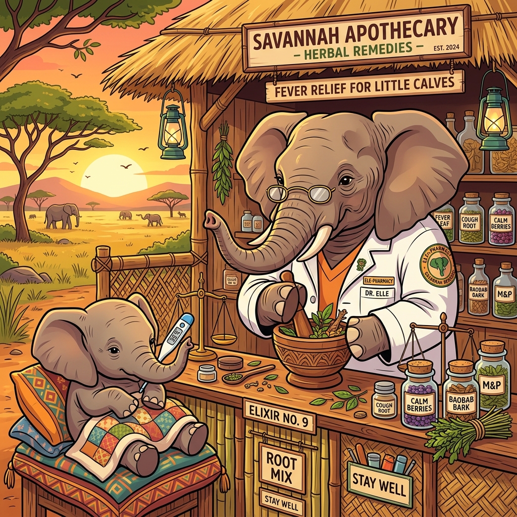 Savannah Apothecary: Kenyan Elephant Moms Caught Chewing Herbal Remedies to Nurse Sick Calves