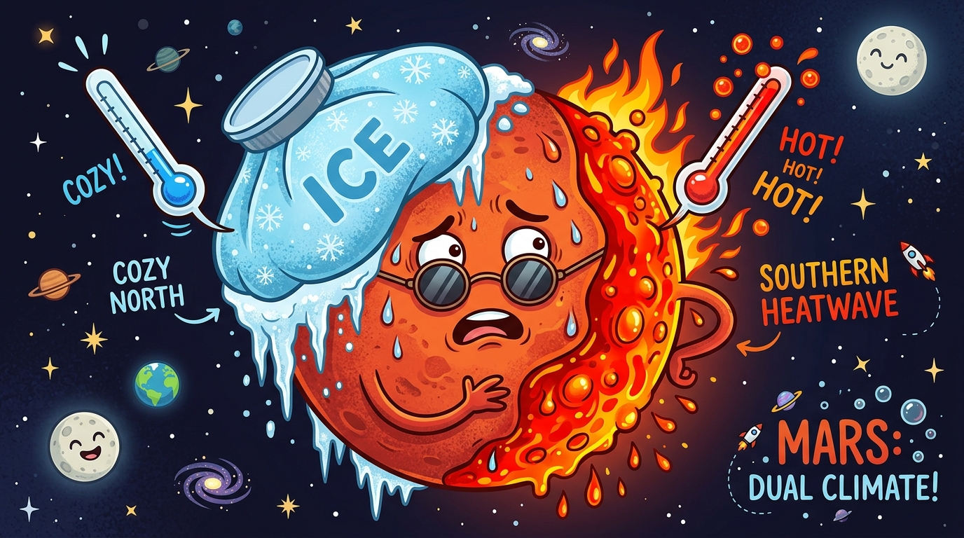 Mars is Lopsided Inside: Southern Mantle is 400°C Hotter and Partially Molten