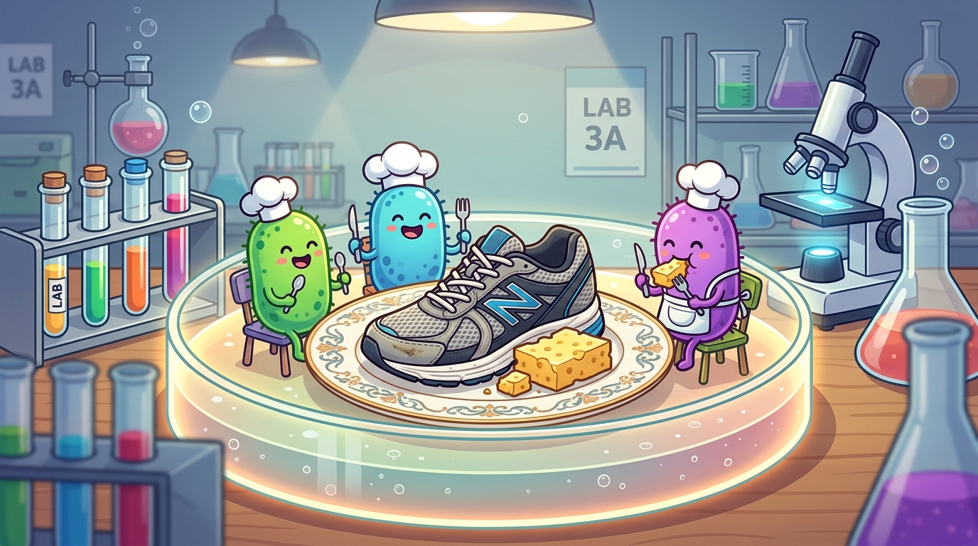 Sneakers for Lunch: Scientists Engineer Compost Microbes That Munch on Old Shoes and Mattress Foam