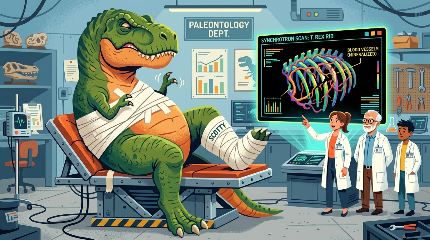 Even a 9-Ton T. Rex Needed Sick Days: 66-Million-Year-Old Blood Vessels Found in Broken Bone