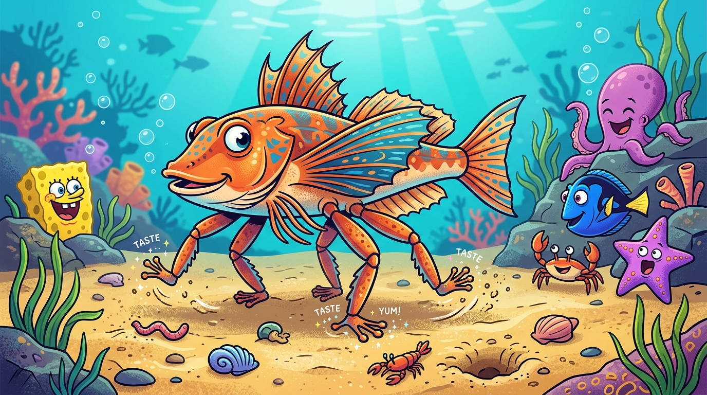 Meet the Fish That Walks on Six Legs and Tastes Dinner with Its Feet
