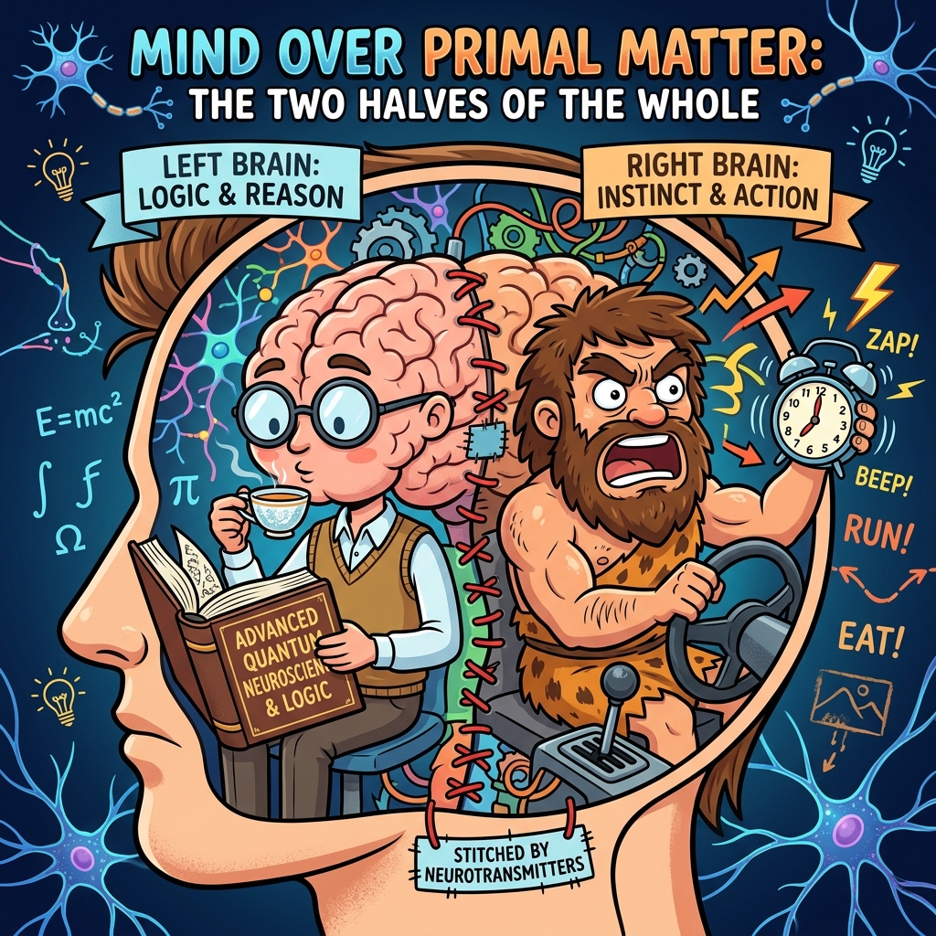 Textbooks Were Wrong: Your Brain Is Actually Two Separate Organs Glued Together