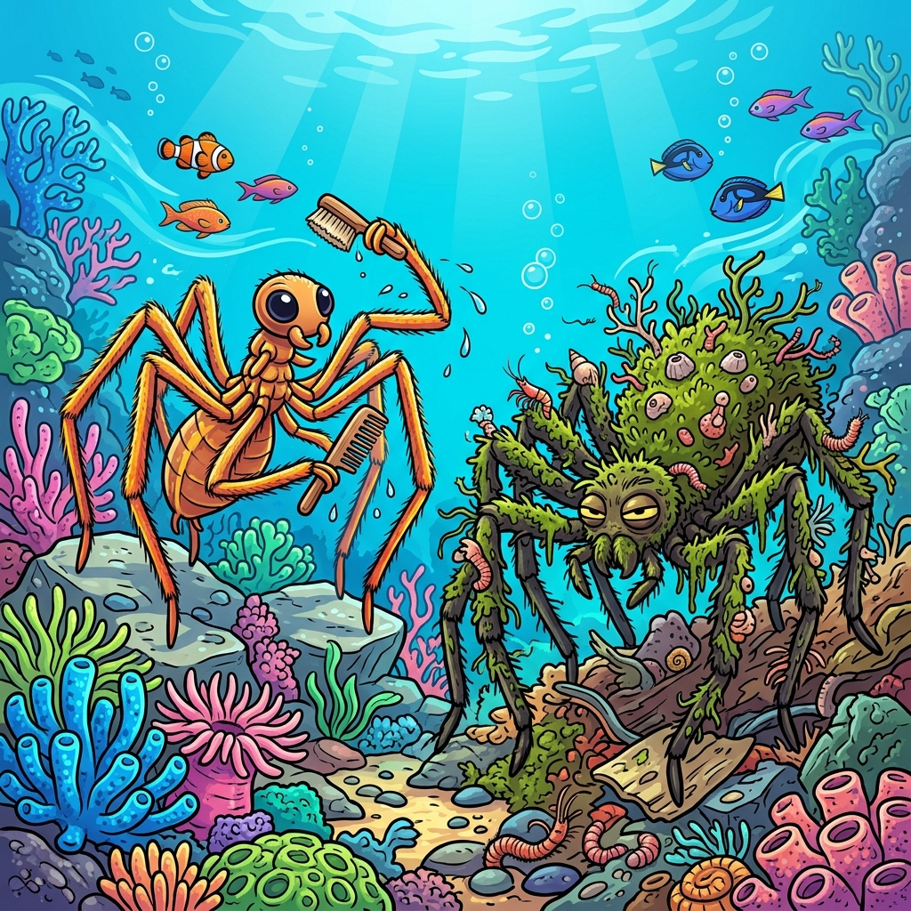 Meet the Ocean's New Odd Couple: One Sea Spider Goes to the Spa, the Other Lives as a Walking Compost Heap